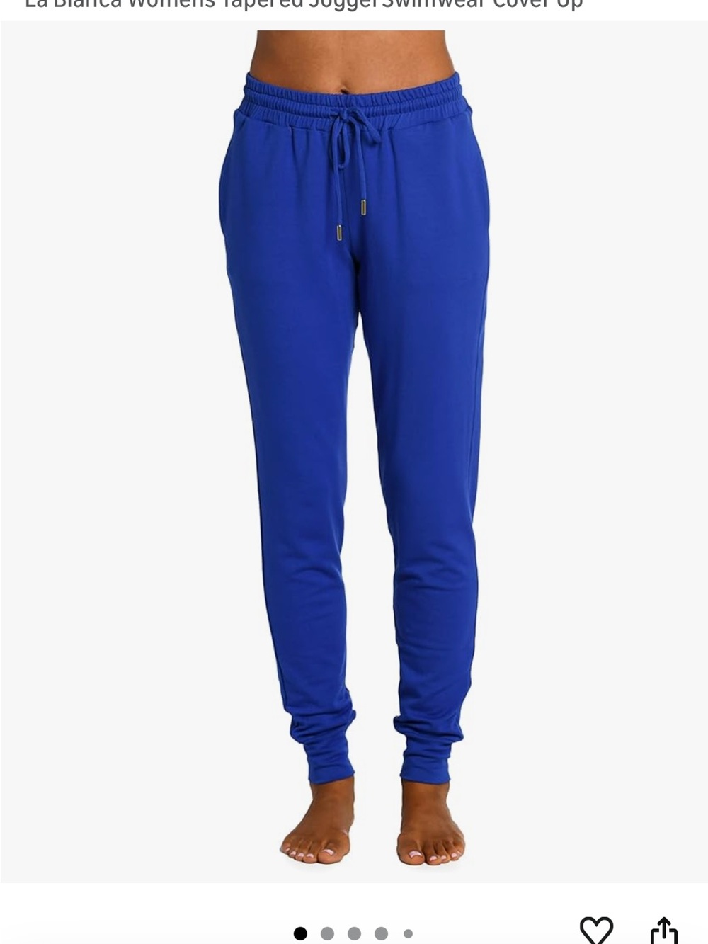 La Blanca Royal Blue Tapered Swim Coverup Joggers